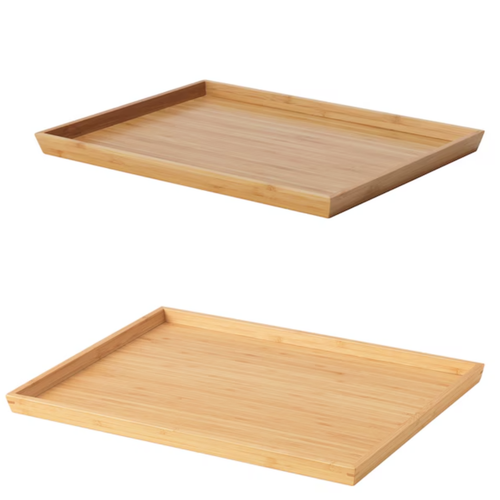 Bamboo Wooden Serving Tray Kitchen Food Drink Platters/Breakfast Trays - 2 Sizes