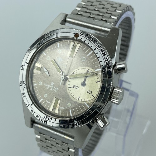 Lorenz Aquastar Deepstar Vintage Chronograph Valjoux 23 original NSA bracelet... - Imagen 2 de 12