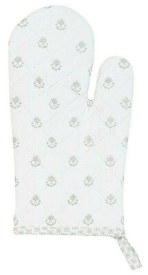 Clayre & Eef Ofenhandschuh Backhandschuh Baumwolle Cross Stitched Pattern