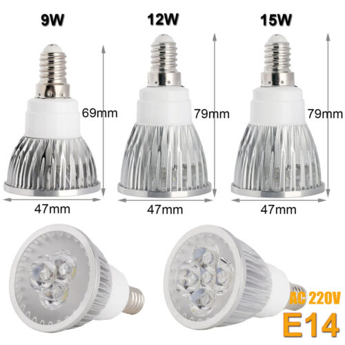 5x Led Spotlight Bulbs 9w 15w Cob MR16 3000k 4500k 6000k 12V GU10 E27 E14 Gu5.3 - Picture 16 of 18