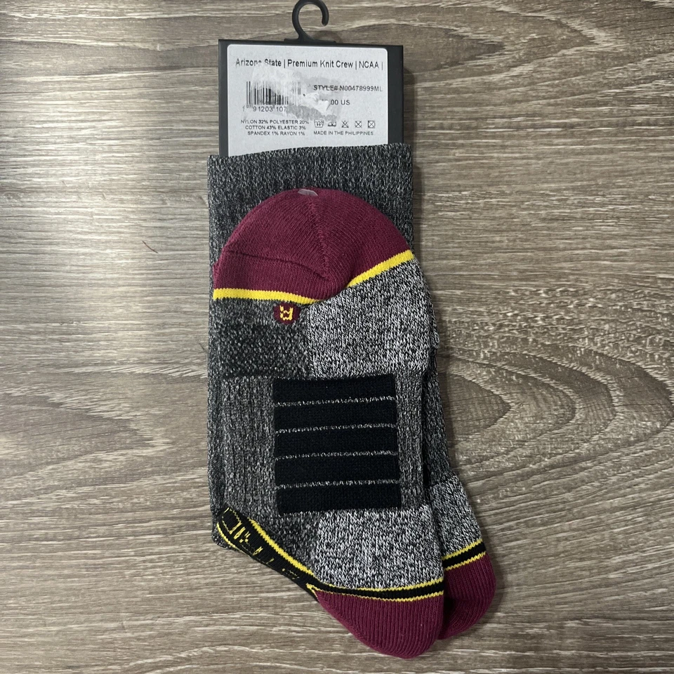 Arizona State Strideline Crew Socks - Grey- M/L - Image 2 of 3