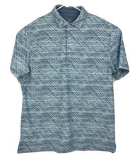 Hickey Freeman Golf Light Blue Short Sleeve Polo Shirt Men's Size L