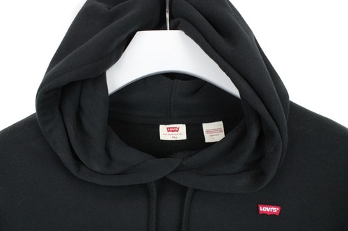 Levi's Hoodie Women's XS Sweater Plus Size Kangaroo Pocket Black Logo - Picture 4 of 8