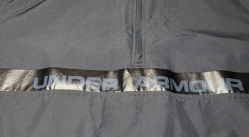 Under Armour Men' UA Sportstyle Woven Half Zip Pullover Jacket Size Small Black - Picture 4 of 8