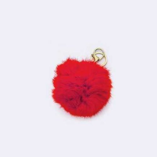 Fluffy Fur Ball Pom-Pom Keychain - Picture 2 of 25