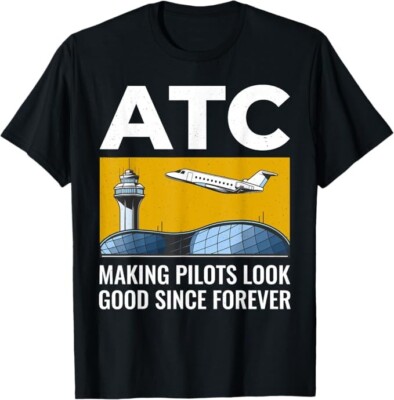 Air Traffic Controller ATC Control Aviation Airplane Aircraft Aerospace T-Shirt