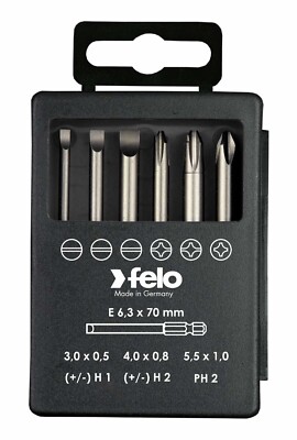 Felo Bit-Box Profi E 6,3 x 73 mm 6-pcs. SL/H/PH / 03292716