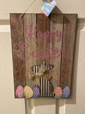 NEW ''Easter / spring  bunny hanging farmhouse rabbit bunny Pink