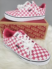 NEW YOUTH GIRL Vans Seldan Checkerboard Honeysuckle Pink Sneaker Shoe Skateboard