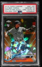 2018 Gleyber Torres PSA 10 10 Topps Chrome Sapph Ed Rookie Auto Orange 18/25
