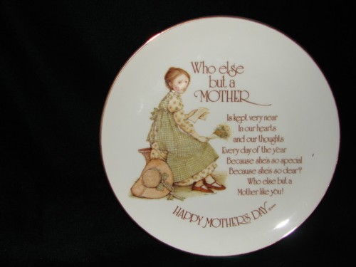 Vintage Japan Holly Hobbie Mother"s Day Plate 8 inch diameter gift for mom - Picture 3 of 3