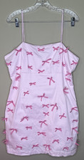 Anthropologie Maeve Dress Womens Sz 14 Light Pink 3D Bow Brynne Spaghetti Strap