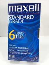 Maxell Standard Grade T-120 VHS Video Cassette Tapes Sealed