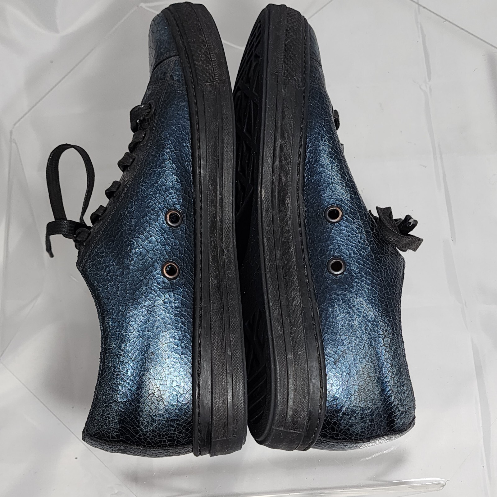 Marc Jacobs Teal Blue Textured Leather Sneakers M… - image 9