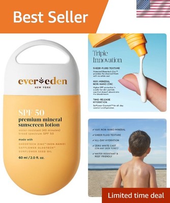 Kids Sunscreen SPF 50: Premium Mineral Sunscreen for Toddlers, Kids, and Whol...
