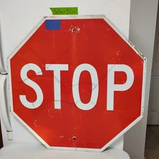 Stop Sign 30" Authentic Retired Street Traffic Road Sign Lot 12-503