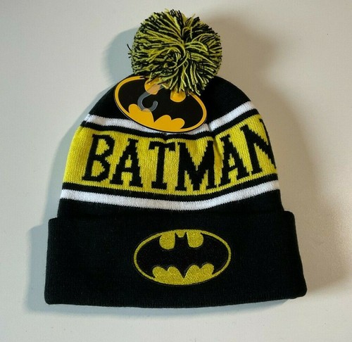 Batman Unisex Black/Yellow Beanie Hat 