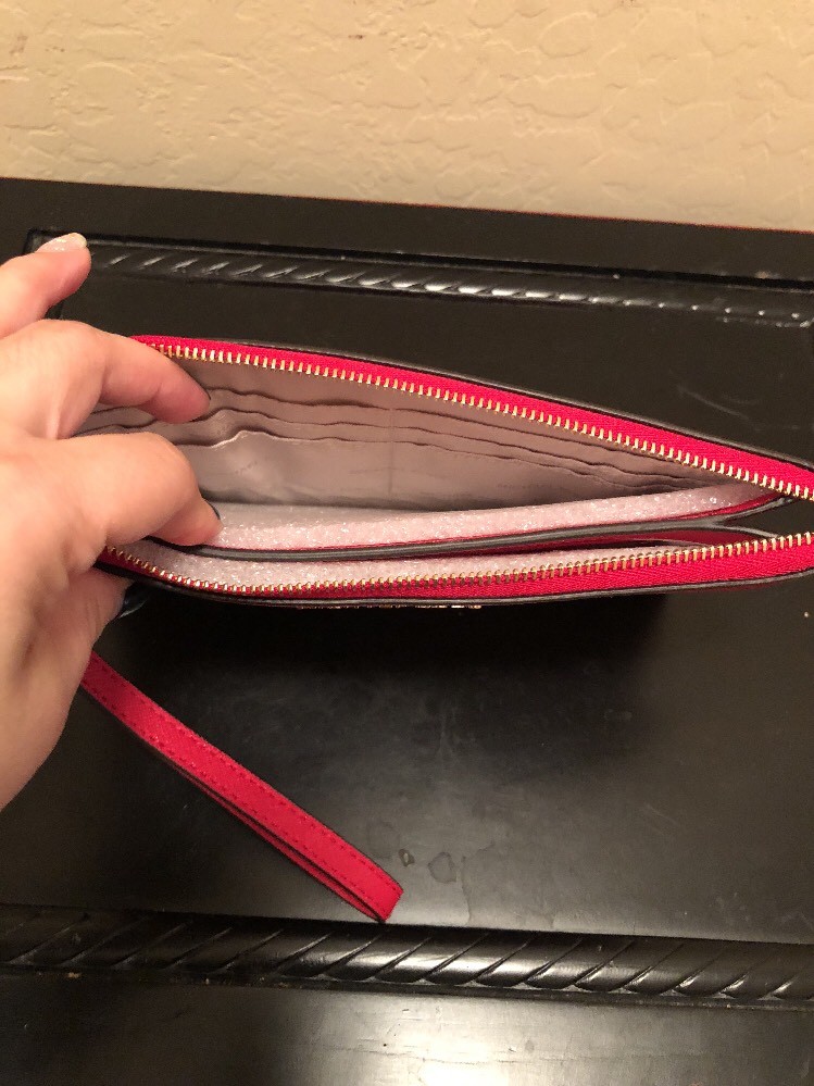 NWT Michael Kors MD Gusset Perforated Clutch Wristlet