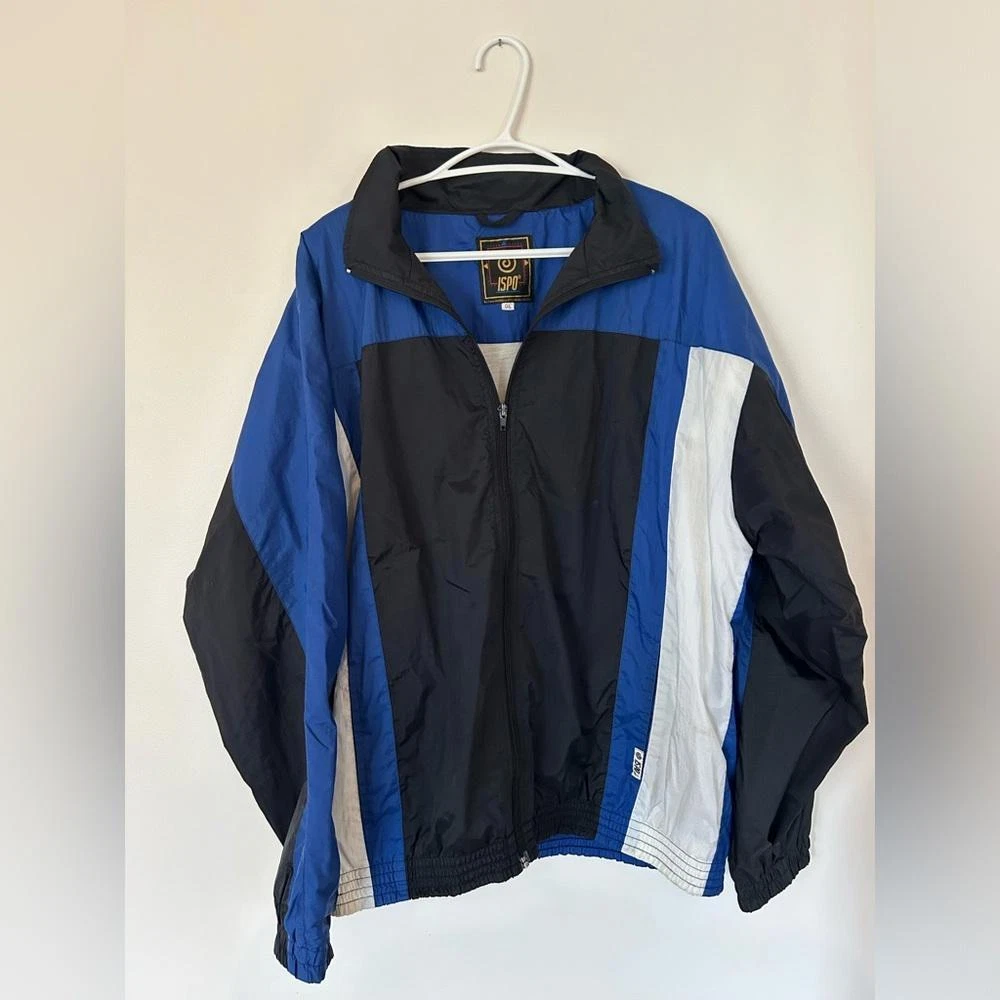 Vintage 1990s Inso Windbreaker​ Black White Blue Size L