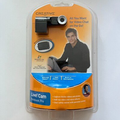 Creative Live Cam Notebook Pro Webcam Web Cam Video Voice Photo 1.3MP 800x600
