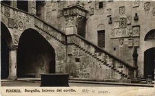 Old postcard FLORENCE Bargello, courtyard interior. ITALY (492496)