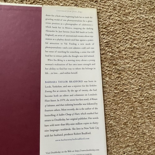 Where You Belong, By Barbara Taylor Bradford, Hardcover - Picture 5 of 8