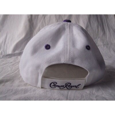 RARE White/Purple/Gold Crown Royal Embroidered Adjustable H3  display picture 1