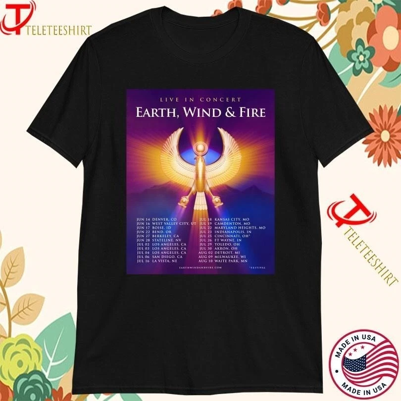 EARTH WIND & FIRE ライブTシャツ Earth Wind & Fire Live In Concert Summer Tour 2025 Fan Gifts
