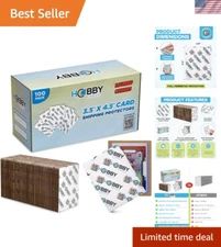 Lightweight Trading Card Protectors 3.5x4.5 - Box of 100 for Secure Shipping