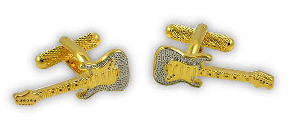 Guitar Music Cufflinks - Two Tone Guitar - Music Gift - Gift for Guitar Student