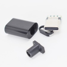 10sets Black USB 3.1 Type C USB C Male Plug DIY Connector Solder Housing Cover