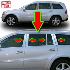Chrome Pillar Trim for Mercedes GL-Class 07-12 X164 10pc Set Door Cover Post