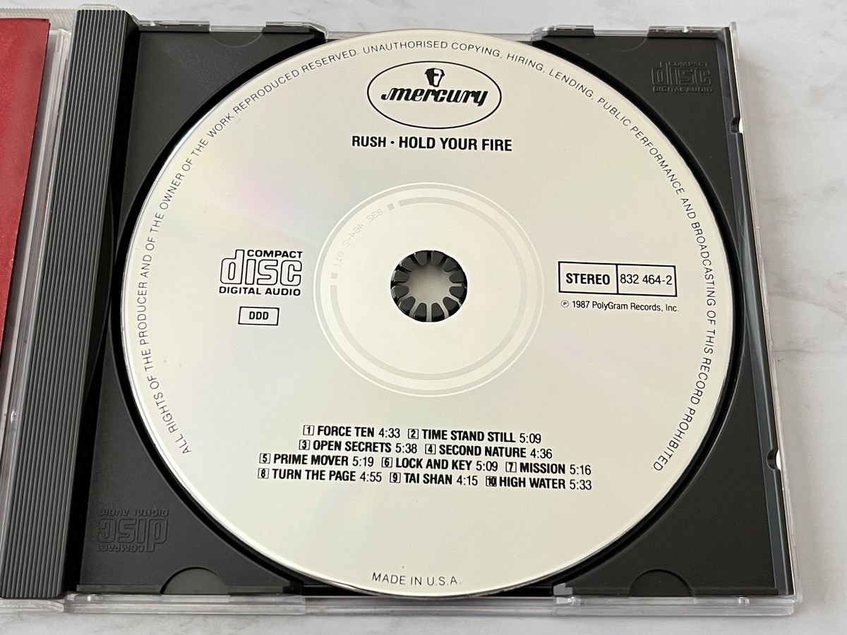 Rush Hold Your Fire CD ORIGINAL USA PRESS! Mercury 832 464-2 Rush Hold Your Fire CD ORIGINAL USA PRESS! Mercury 832 464-2