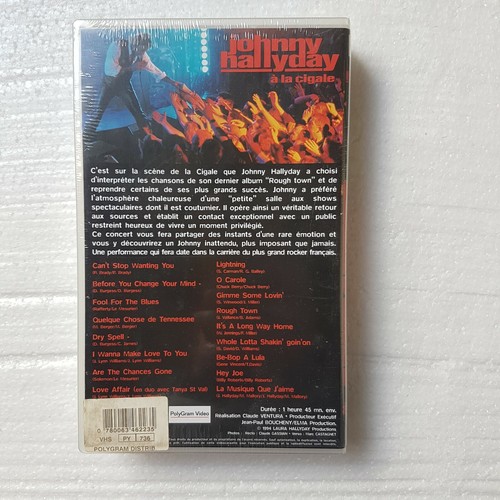 JOHNNY HALLYDAY ( VHS NEUVE ) ♦ A LA CIGALE (2 INEDITS) ♦ - Photo 2/3