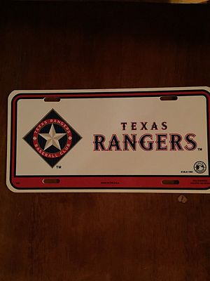 Texas Rangers Pvc Texas Rangers Plastic License Plate | eBay