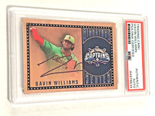 Gavin Williams autograph signed 2022 Lake County Captains baseball card PSA