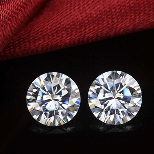 1.50 Ct Certified Round CVD Diamond Pair H Color VS1 Engagement RingStone - Picture 4 of 4