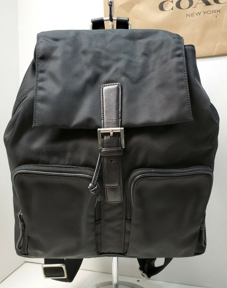 Coach Black Leather Nylon Mercer Backpack 7432 | eBay