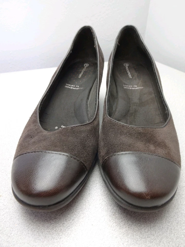 Zapatos de cuña ROCKPORT Adiprene de Adidas para mujer marrón K56676 talla US 8 / EUR 38,5 Foto 3 de 4