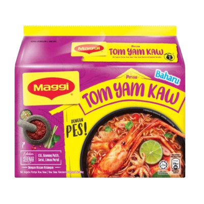 2x Maggi Tom Yam, Tom Yum Noodles Soup, Tom Yam Ramen, Pack of 5 instant noodles