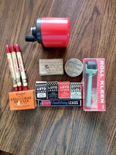 Lot Vintage Office Supplies Leads, reinforcements, pencil sharpener fasteners ++