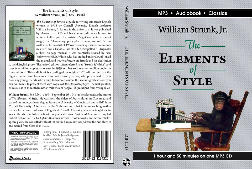 The Elements of Style - Unabridged MP3 CD Audiobook in DVD case - Image 2 of 4