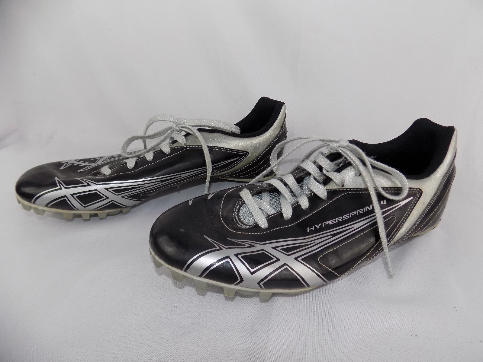 Scarpe da corsa ASICS HYPERSPRINT 4 da donna taglia 7 spike track nere argento