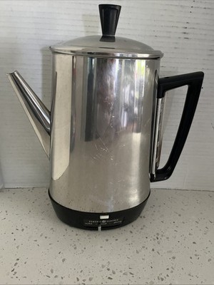 General Electric GE 10-Cup Coffee Pot Automatic Percolator Vintage Used Works