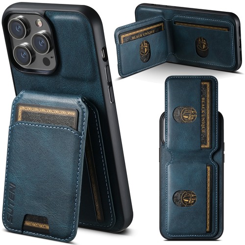 PU Leather Phone Case Credit Card Holder Slots for iPhone 16 Pro Max Plus - Picture 14 of 14