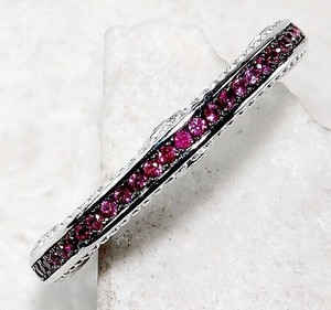 1CT Heat Treated Rubellite Tourmaline 925 Sterling Silver Ring Jewelry Sz 6 MP1