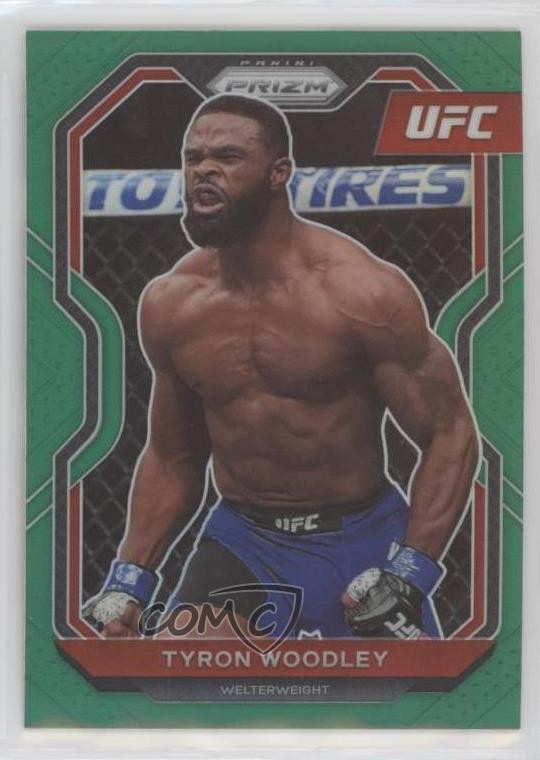 2021 Panini Prizm UFC Green Prizm Tyron Woodley #33 0f3j