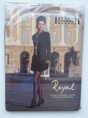 Elegant Wolford Royal luxury tights, 70 denier, large, diamond in unopened original packaging