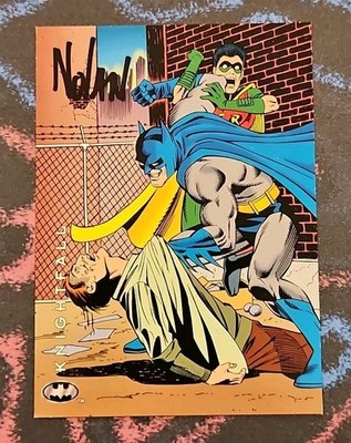 Batman Saga Of The Dark Knight 1994 Skybox Card #86 Bad Blood Signed By G. Nolan