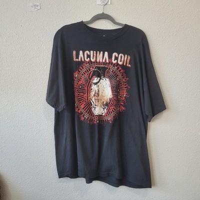 Lacuna Coil Tour 2009 North America T-Shirt Size 2XL Black Double Sided Band Tee